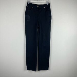 St. John Sport Black Straight Leg Pants Size Small 6